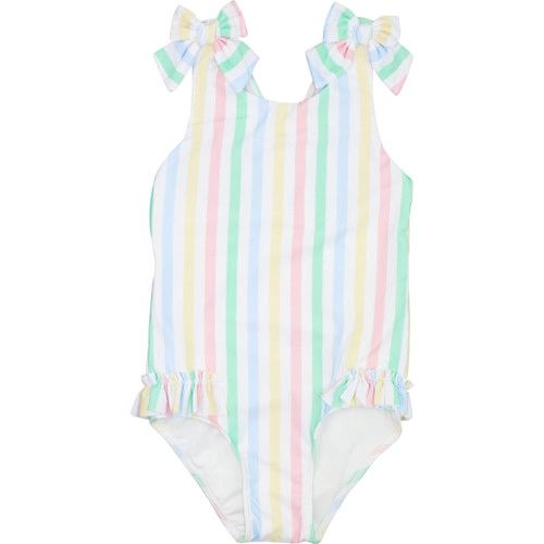 Pastel Striped Lycra Swimsuit - Shipping Mid May | Cecil and Lou