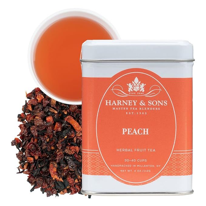 Harney & Sons Peach Fruit Tea | 4 ounce loose Herbal Peach Fruit Tea | Amazon (US)