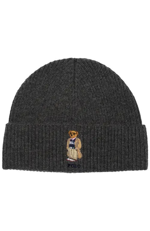 Polo Ralph Lauren Polo Bear Beanie in Barclay Heather at Nordstrom | Nordstrom