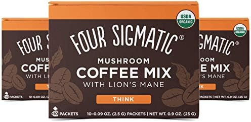 Four Sigmatic Mushroom Mix Coffee Lion's Mane | Think | Pack of 3 (30 Packets Total) | Amazon (US)