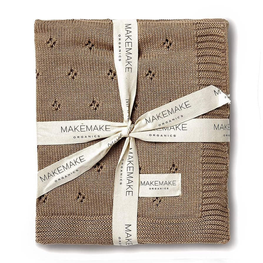 MakeMake Organics Organic Cotton Baby Blanket - GOTS Certified, Breathable Pointelle Knit, Unisex... | Amazon (US)