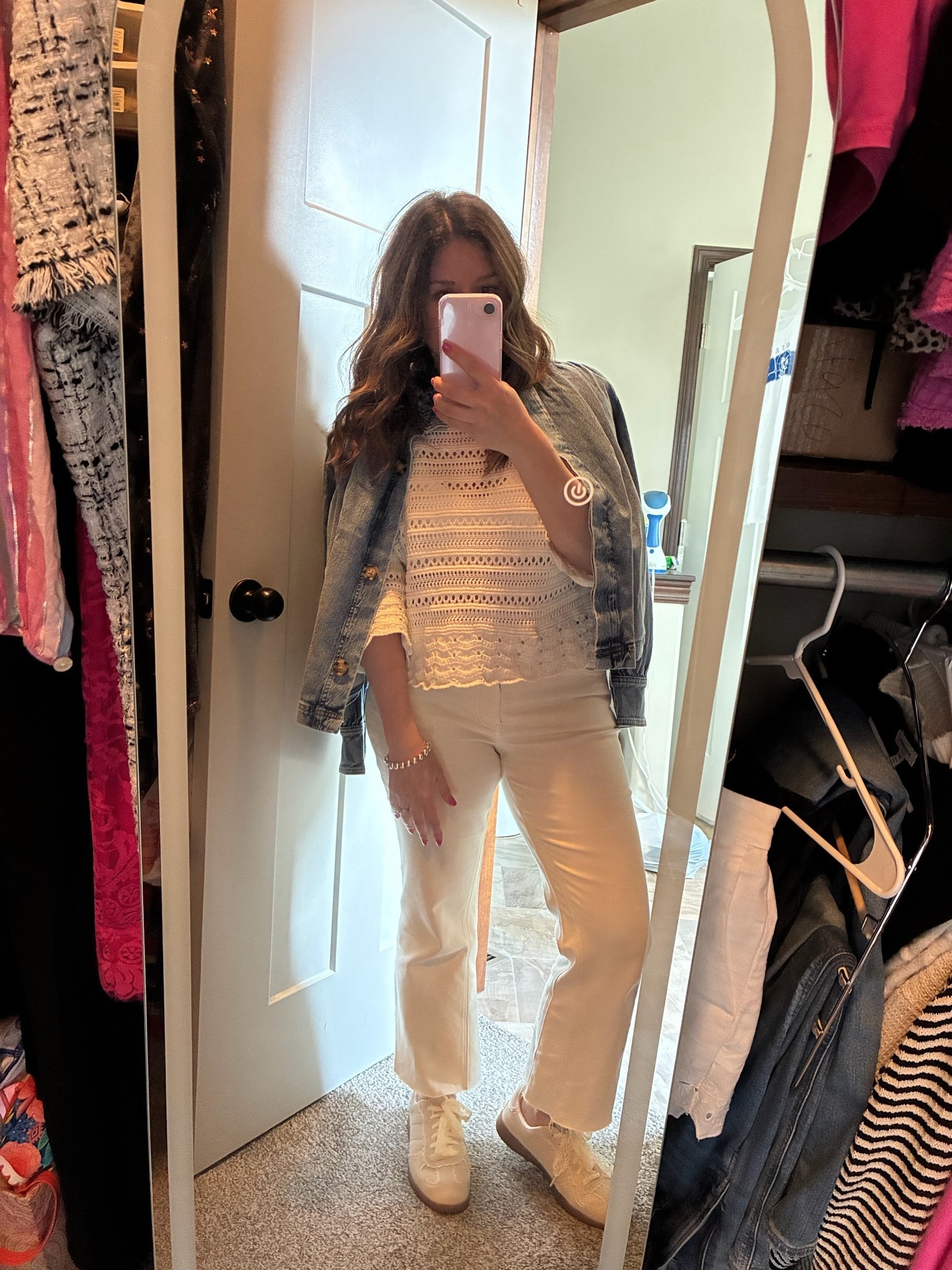 Spring OOTD
Monochromatic, cream, white, momlife, shopping, errands

#LTKPetite #LTKOver40