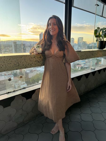 Mexico City dinner outfit. Dress fits TTS. Extra 15% off with code DENIMAF