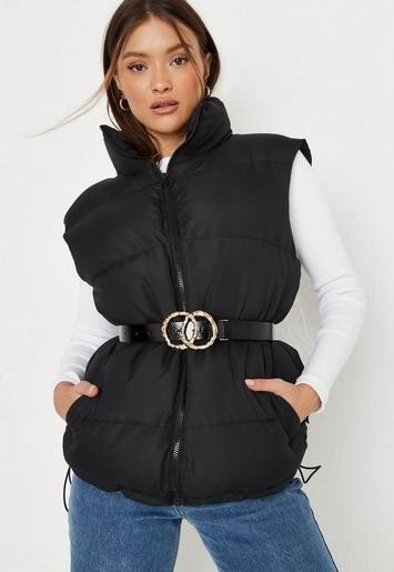 Missguided - Black Patent Hammered Double Ring Belt | Missguided (US & CA)