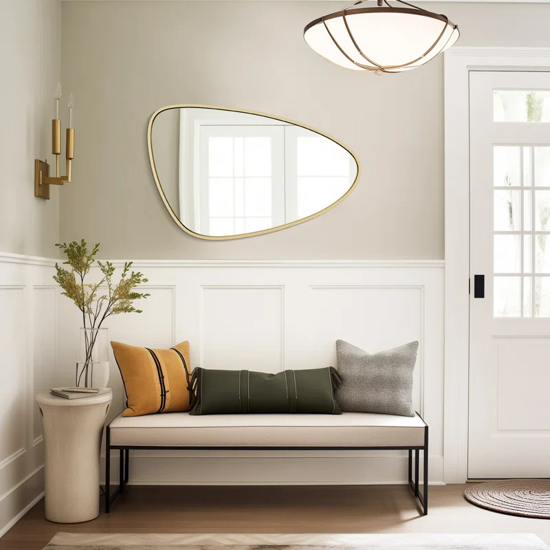 Ebern Designs Aluminum Frame Irregular Wall Decoration Mirror & Reviews | Wayfair | Wayfair North America