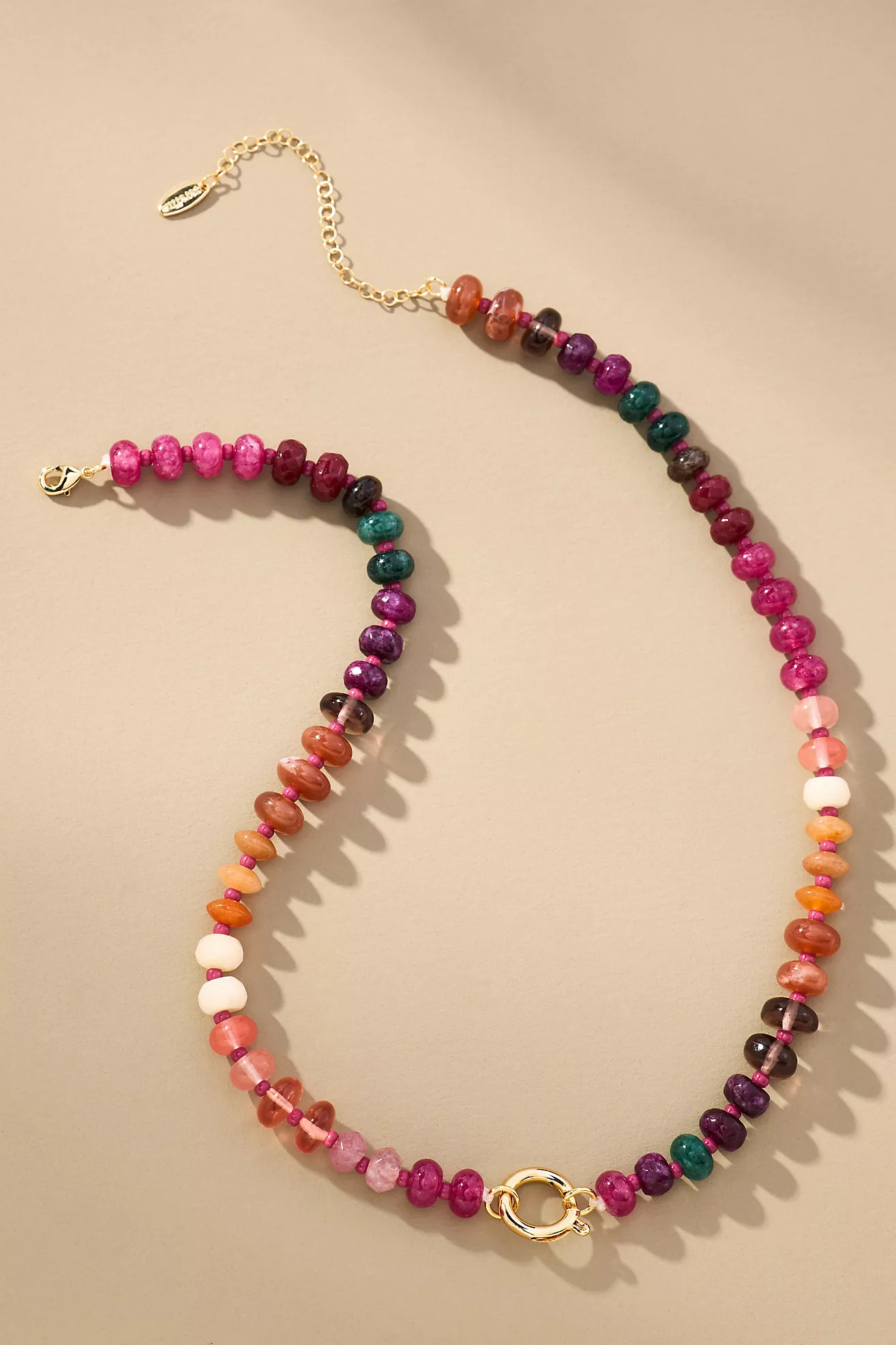 Rainbow Stone Charm Necklace | Anthropologie (US)