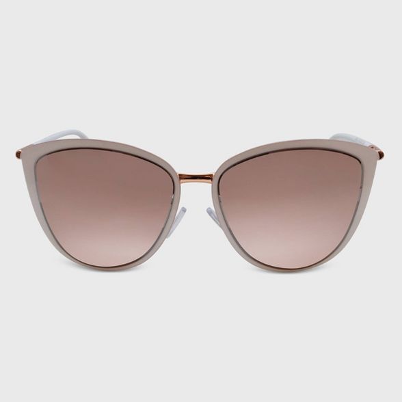 Women's Cateye Metal Plastic Combo Sunglasses - A New Day™ White | Target