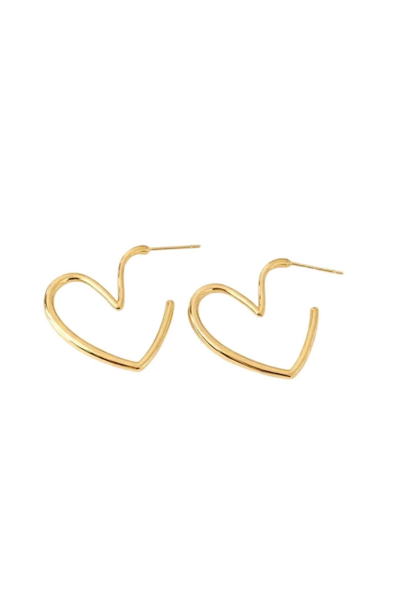 Heart Gold Hoops | Nordstrom