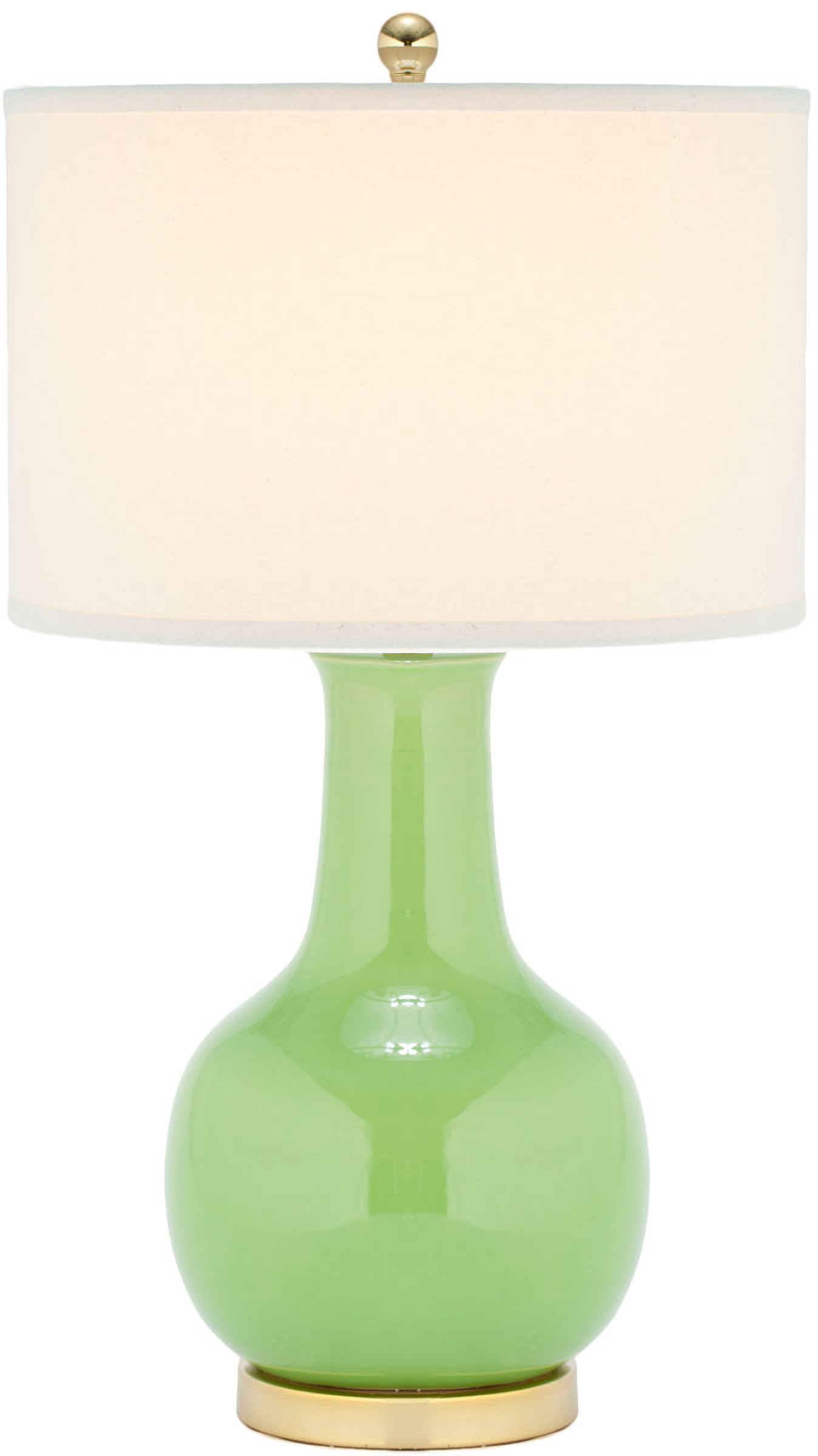 Green and Off-White 27.5 Inch Ceramic Paris Lamp | 1stopbedrooms