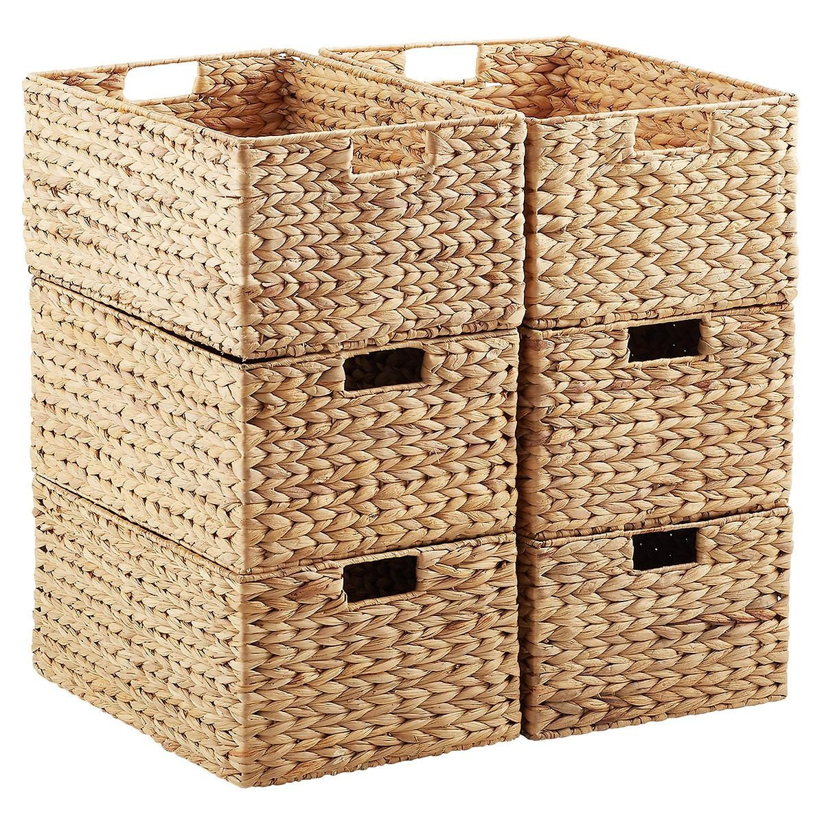 Case of 6 Water Hyacinth Bin Natural | The Container Store