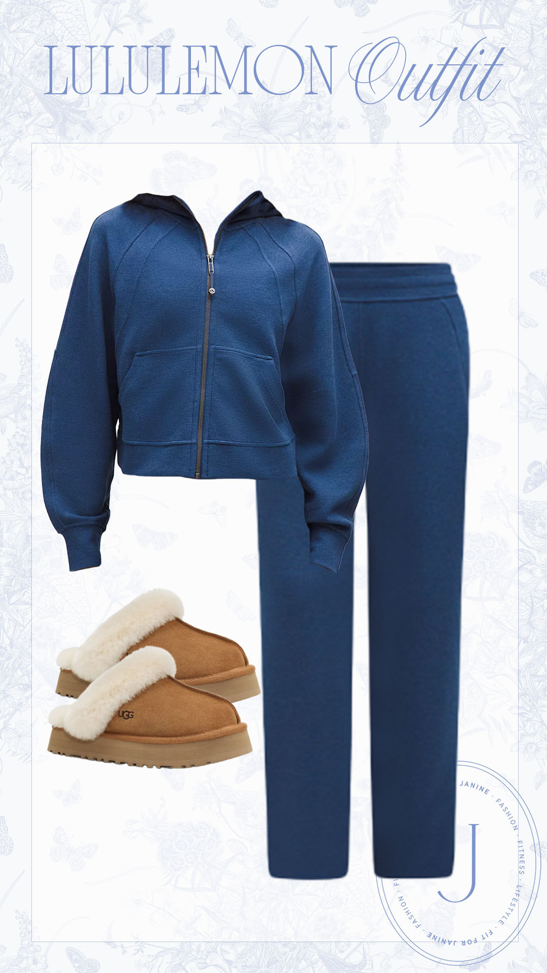 Loving this new "waffle" fabric that is part of the Scuba line! Pair together or separately for 3 different looks! Love with a pair of cute slippers to wear around the house, or a pair of sneakers for a day full of errands!

Fit4Janine, Lululemon, Uggs 

 #LTKSeasonal #LTKActive #LTKStyleTip