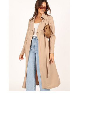 Womens Robyn Tie Front Trench Coat | Macy's