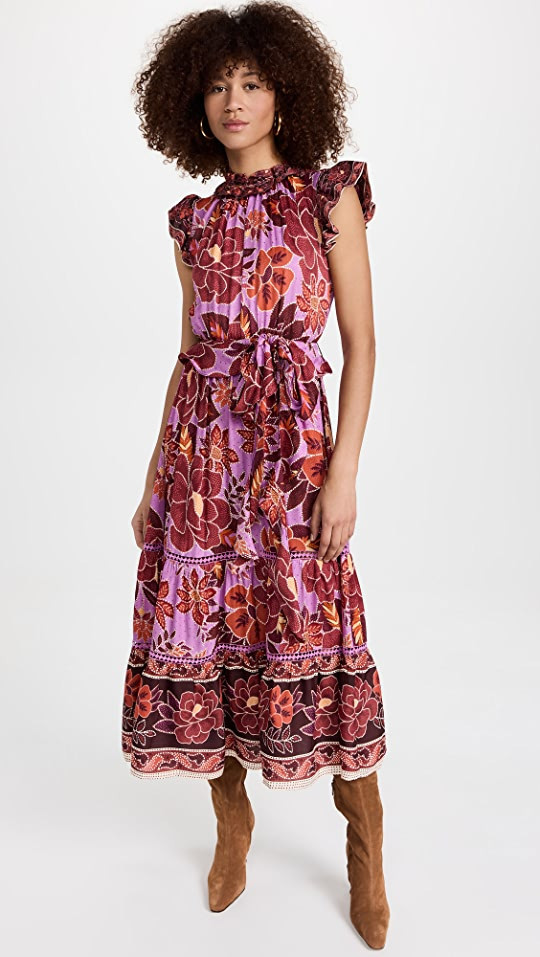 FARM Rio Sweet Floral Midi Dress | SHOPBOP | Shopbop