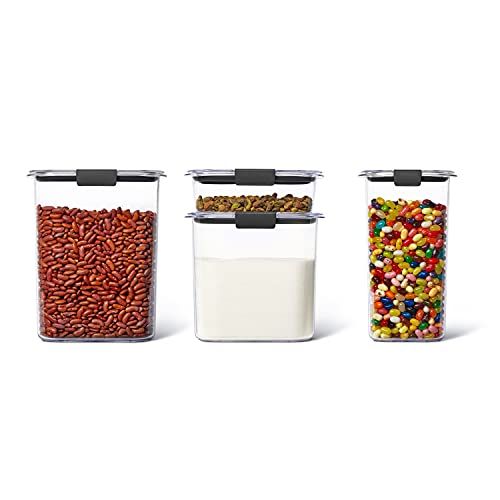 Rubbermaid 8-Piece Brilliance Food Storage Containers for Pantry with Lids for Flour, Sugar, and Pas | Amazon (US)