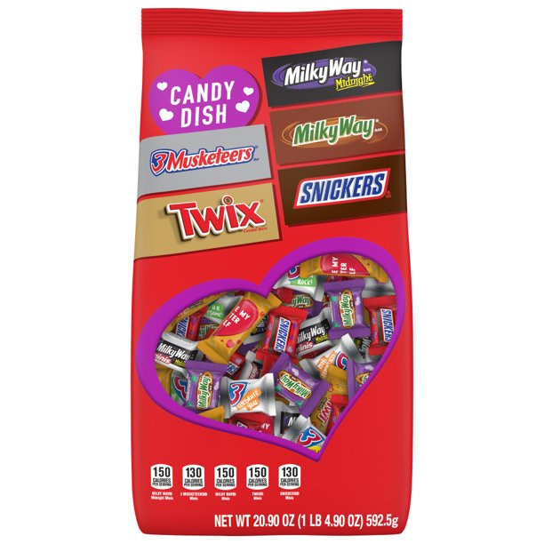 Mars Minis Assorted Chocolate Candies, Valentines Day Candy, Stand-Up Pouch (20.9 Ounces) | Walmart (US)