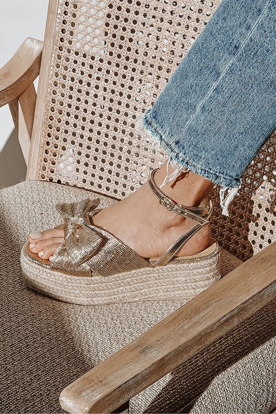 Rayanna Rose Gold Espadrille Platform Sandals | Lulus