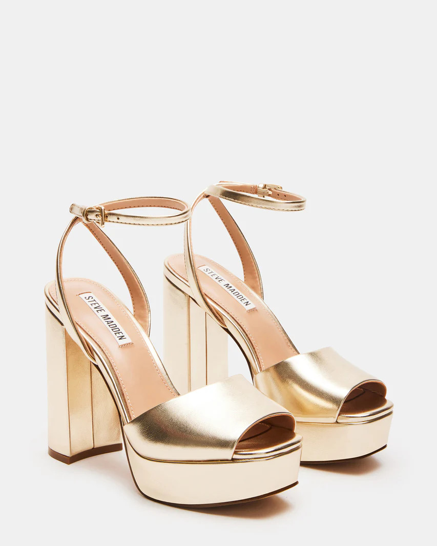 LOURDES Champagne Platform Heel | Women's Heels | Steve Madden (US)