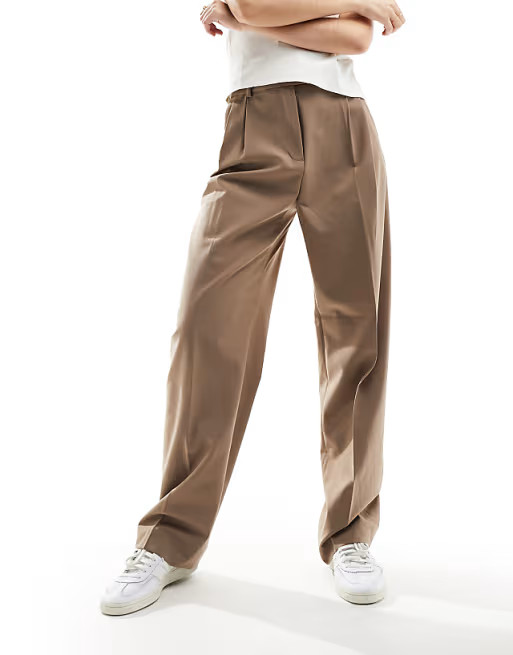 & Other Stories relaxed tailored trousers in beige | ASOS | ASOS (Global)
