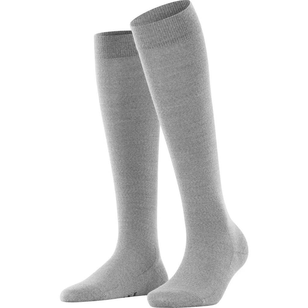 Falke Soft Merino Knee High Socks in Light Grey at Nordstrom, Size 39-40 | Nordstrom