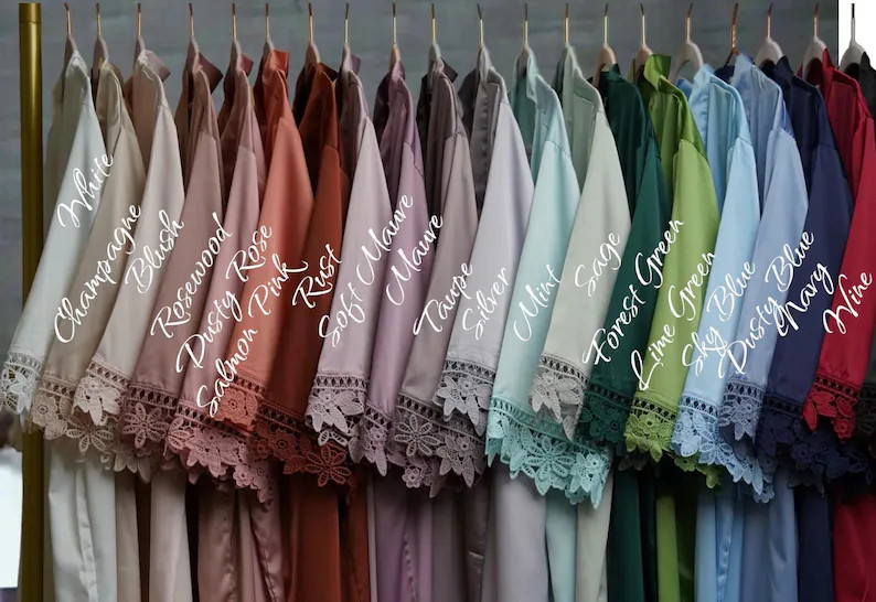 Bridesmaid Robes Set Satin Matte Getting Ready Robes Bridal Robes Bridesmaid Gifts Bridesmaids Pr... | Etsy (Global)
