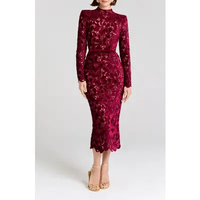 Diane Long Sleeve Lace Sheath Cocktail Dress | Nordstrom