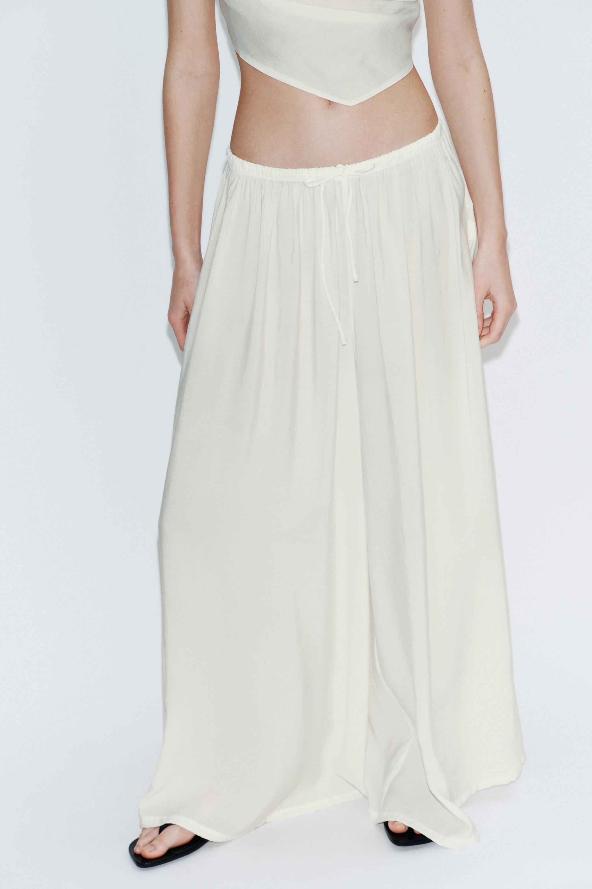 DRAWSTRING PALAZZO PANTS | Zara US