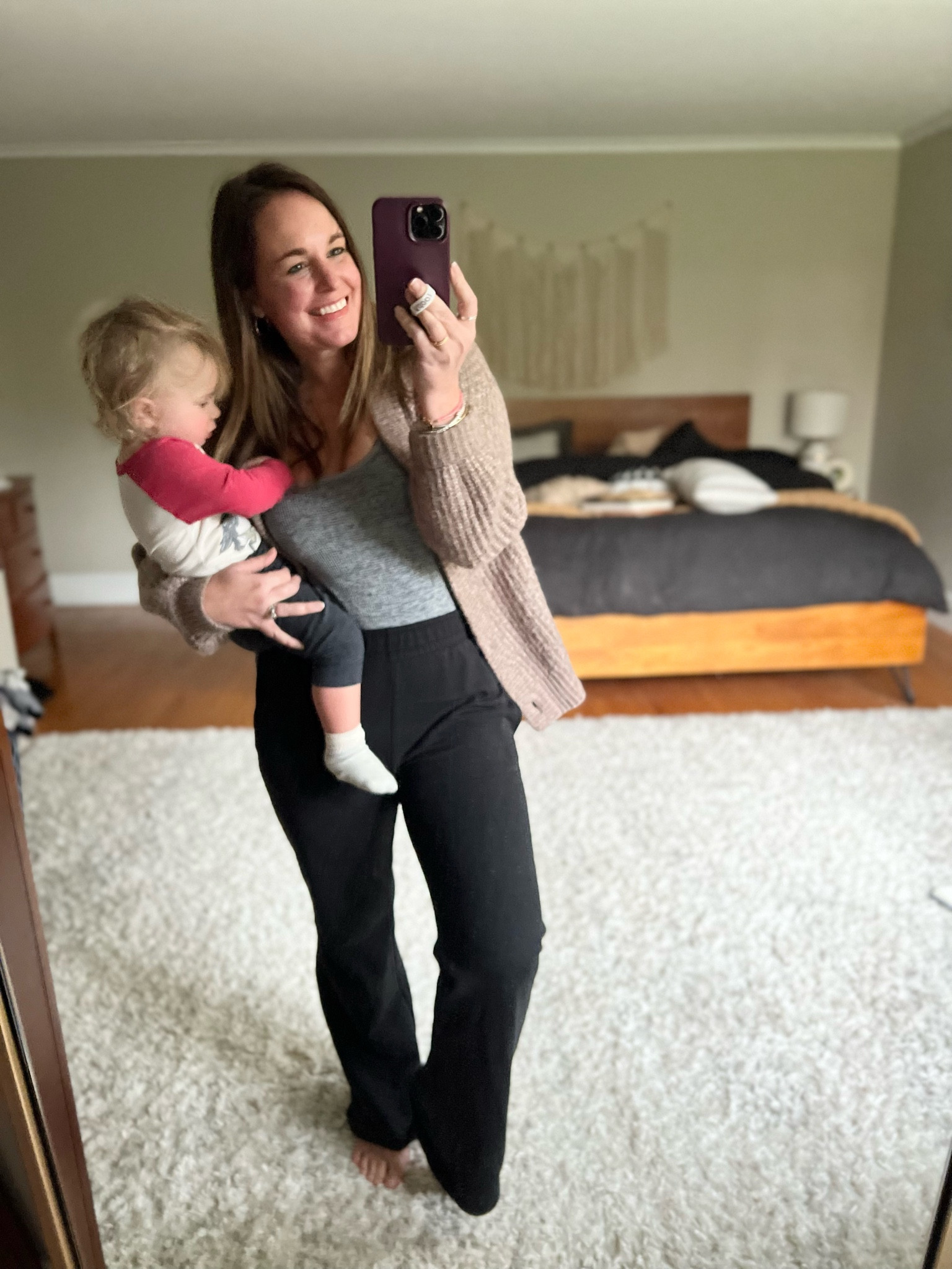 lounge wear - bodysuit $15 - wide leg sweatpants $25 - similar cardigans, all under $30

#LTKunder50 #LTKhome #LTKsalealert