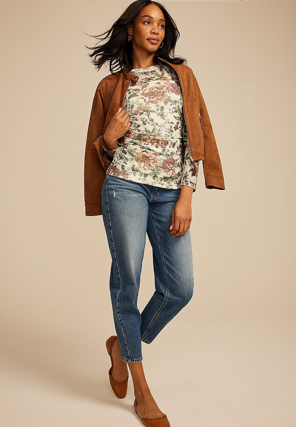 Floral Mesh Blouse | Maurices