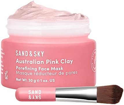 Sand & Sky Australian Pink Clay Face Mask - Travel Size Pore Mask & Facial Mask Skin Care Set | L... | Amazon (US)