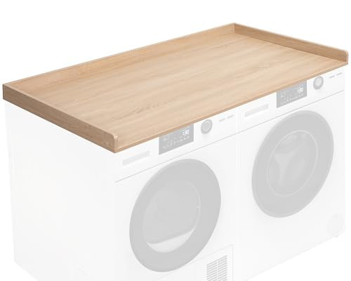 Life Finds 54 inch Washer Dryer Countertop with Safety Ledge for Laundry Room Organization, Light Wood, LF-WDCT1C | Amazon (US)