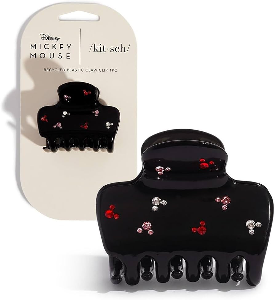 Kitsch Mickey/Minnie Recycled Plastic Rhinestone Puffy Claw Clips, Hair Clips for Women Girls, Ha... | Amazon (US)