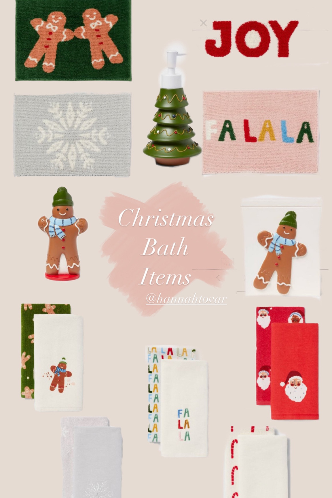 Christmas bath items 