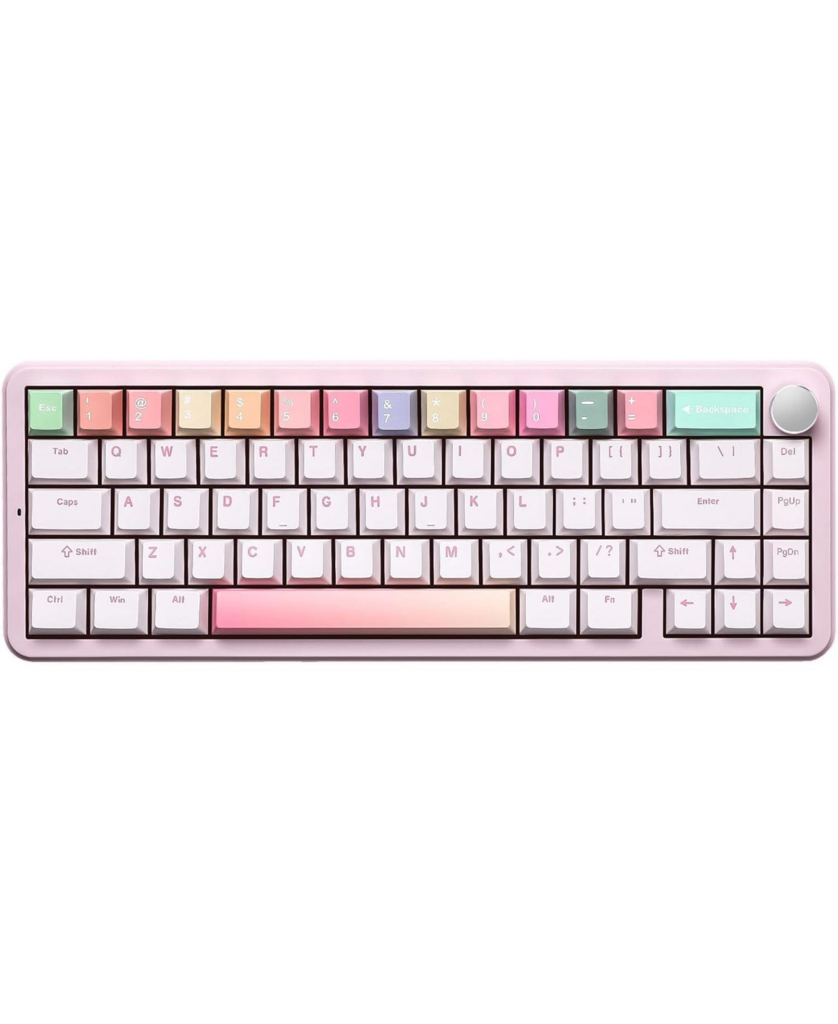 Lofree B68 Wireless Mechanical Keyboard,Tri-Mode BT5.0/2.4GHz/Usb-c,Cute Pbt Keycaps,Hot Swappable Creamy Typing Gasket (Cocoa Cream V2 Switch) - Pink | Macy's