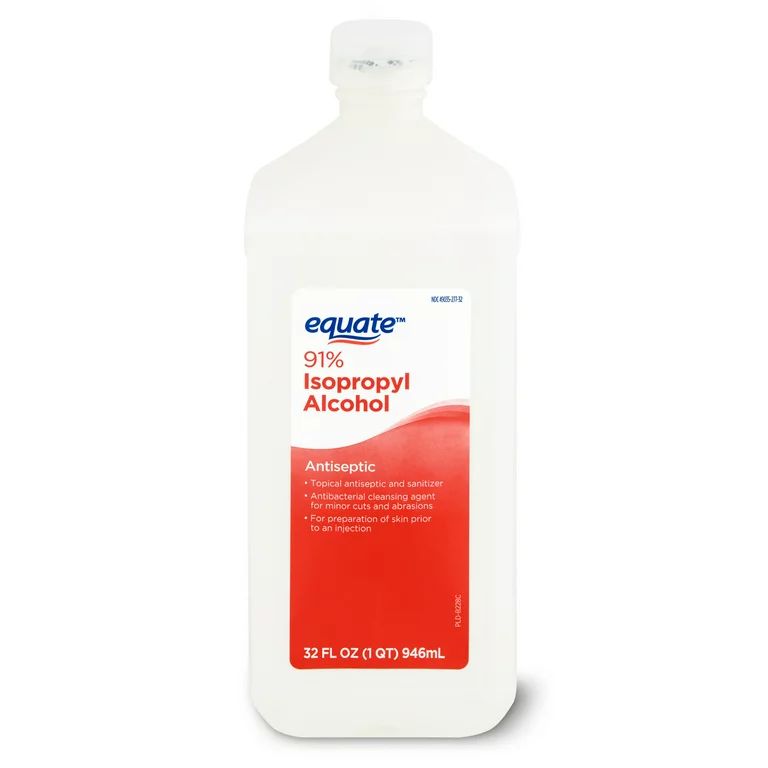 Equate 91% Isopropyl Alcohol Antiseptic, 32 fl oz | Walmart (US)