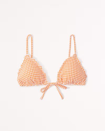 Seersucker Triangle Bikini Top | Abercrombie & Fitch (US)