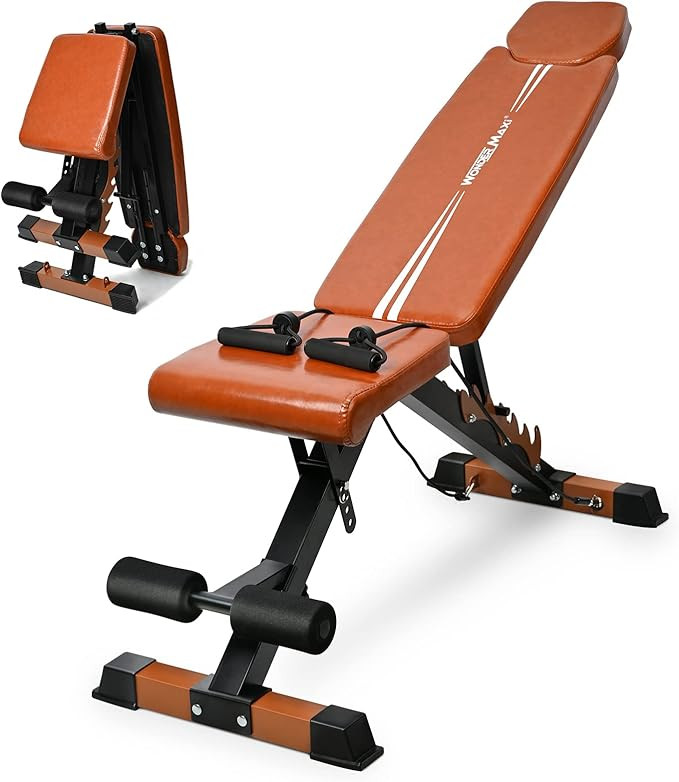Adjustable Weight Bench Foldable Multi-Purpose Strength Training Benches Full Body Workout Bench ... | Amazon (US)