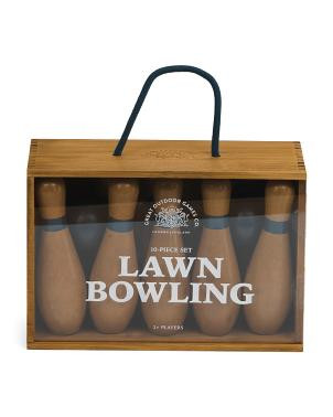 Outdoor Classic Lawn Bowling Wood Box Game Set | TJ Maxx