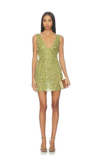 Cult Gaia Sapphira Dress in Green. - size S | Revolve Clothing (Global)