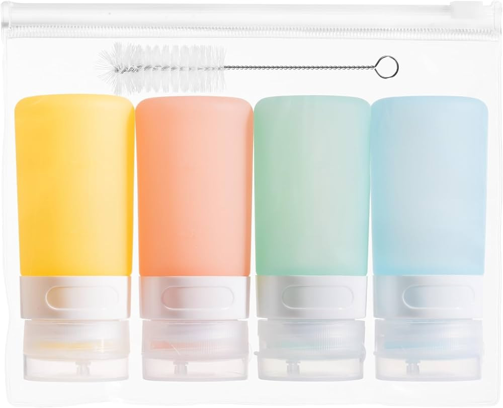 Condiment Squeeze Bottles for Sauces, 2-oz Mini Silicone Salad Dressing Container to Go with Reus... | Amazon (US)