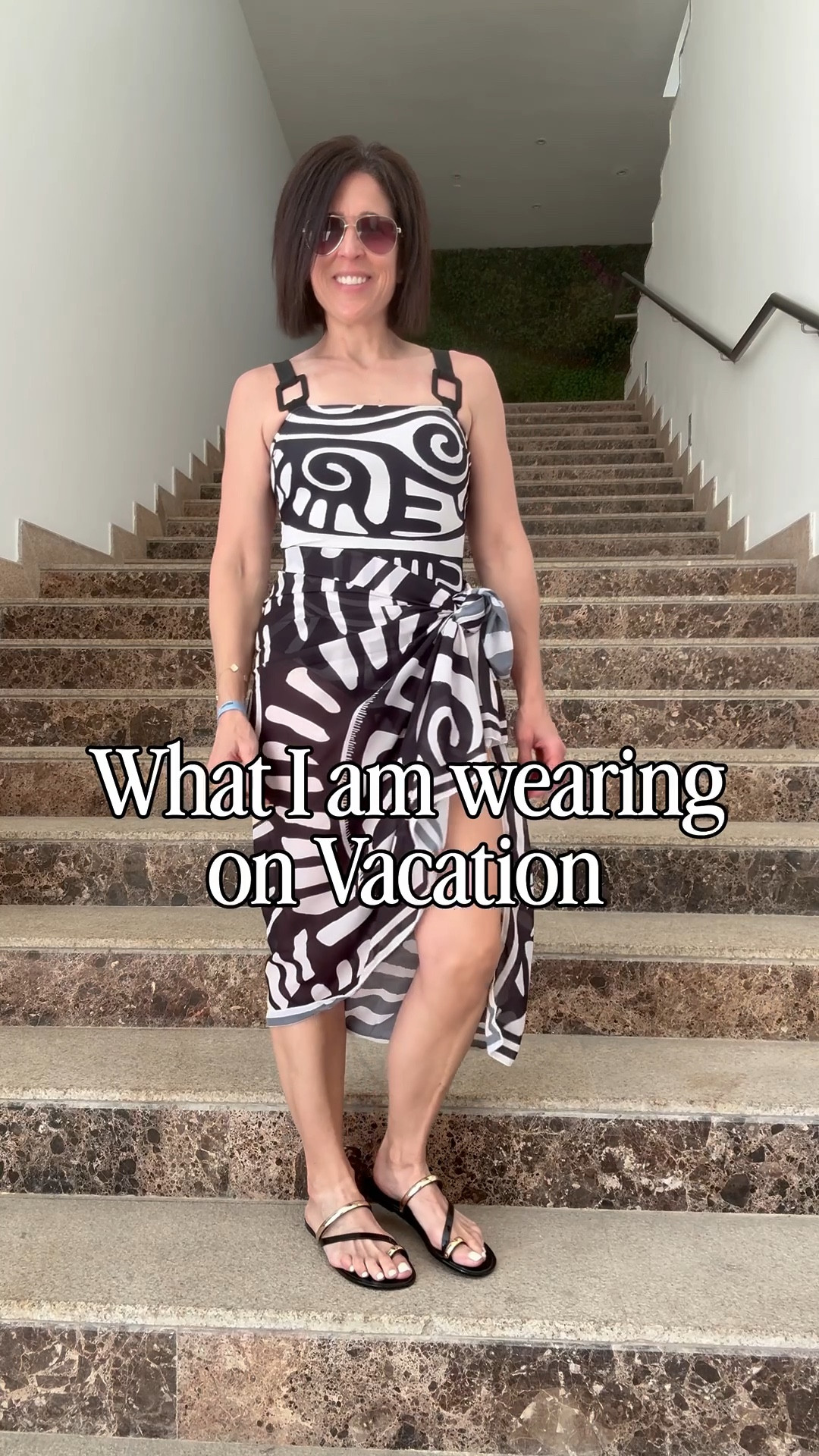 What I am wearing to the pool on vacation!   I love the tribal print. It gives the one piece set an edgy style at poolside. Perfect for an outdoor pool party or vacay! 
Swimsuit features: removable pads, adjustable straps and full coverage.

#LTKTravel #LTKootd