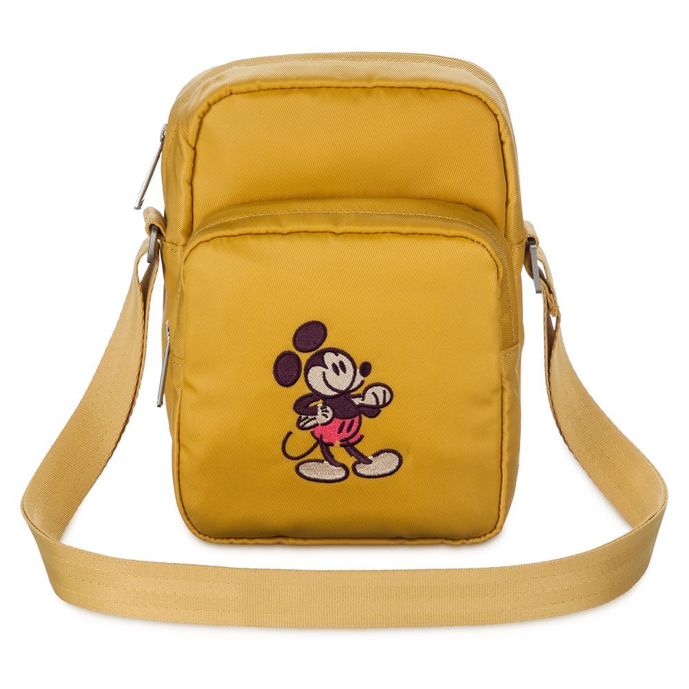 Mickey Mouse Genuine Mousewear Embroidered Crossbody Bag – Gold | Disney Store