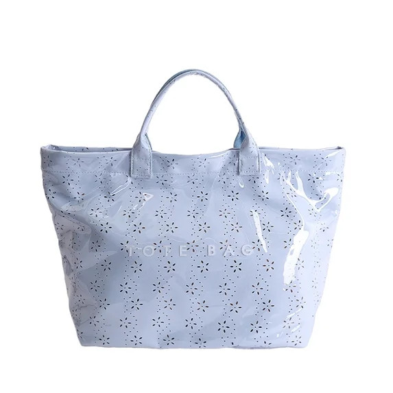 Large Capacity Jelly Tote Bag, Fashionable Clear PVC Shoulder Bag, Casual Beach & Shopping Tote, ... | Walmart (US)