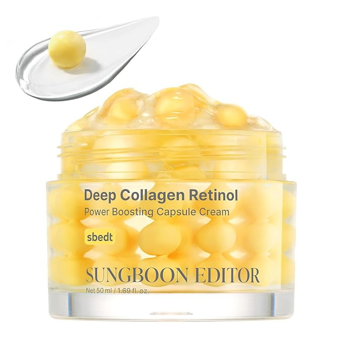 SUNGBOON EDITOR Deep Collagen Retinol Capsule Cream | For Fine Lines and Dry Skin | White Spicule... | Amazon (US)