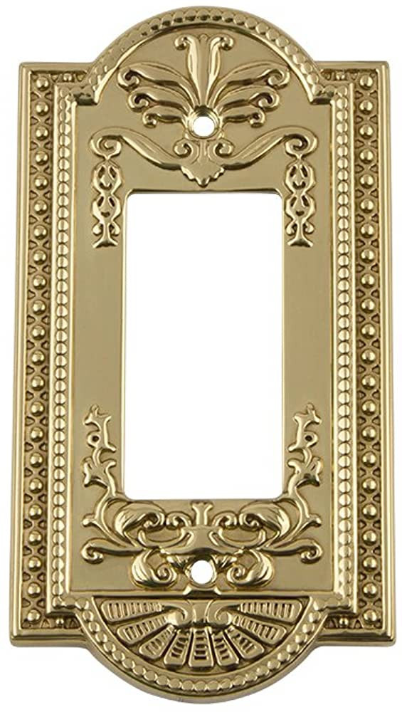 Nostalgic Warehouse 719929 Meadows Switch Plate with Single Rocker, Polished Brass | Amazon (US)