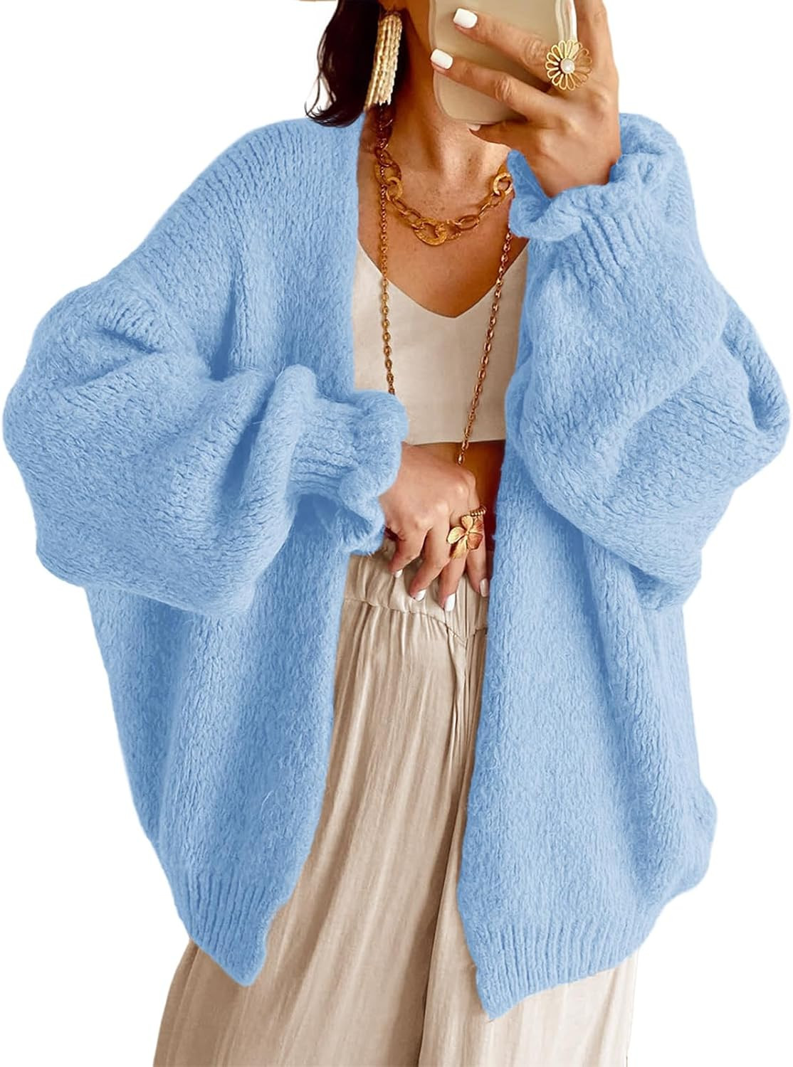 Saodimallsu Womens Oversized Cardigan Sweaters Fall Chunky Long Cardigans | Amazon (US)
