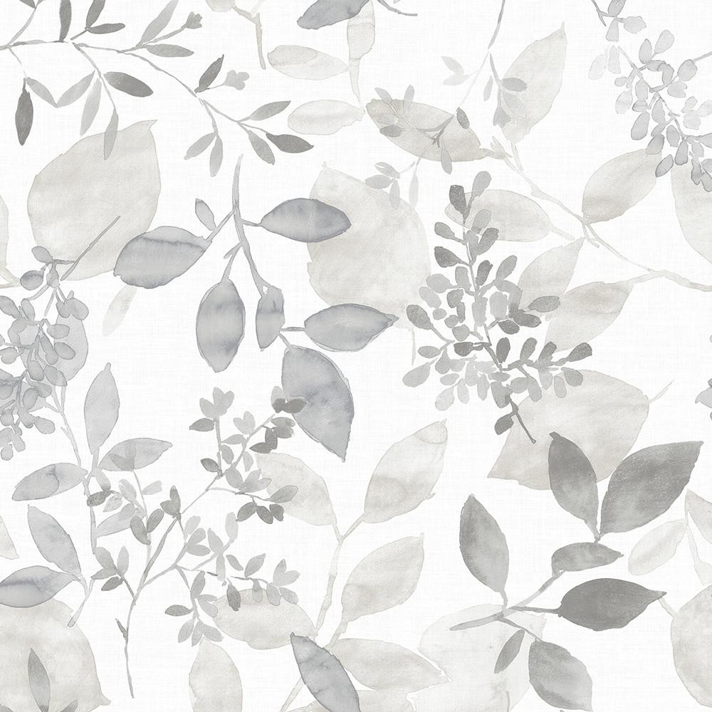 NuWallpaper 30.75 sq. ft. Grey Breezy Peel and Stick Wallpaper NUS3144 - The Home Depot | The Home Depot