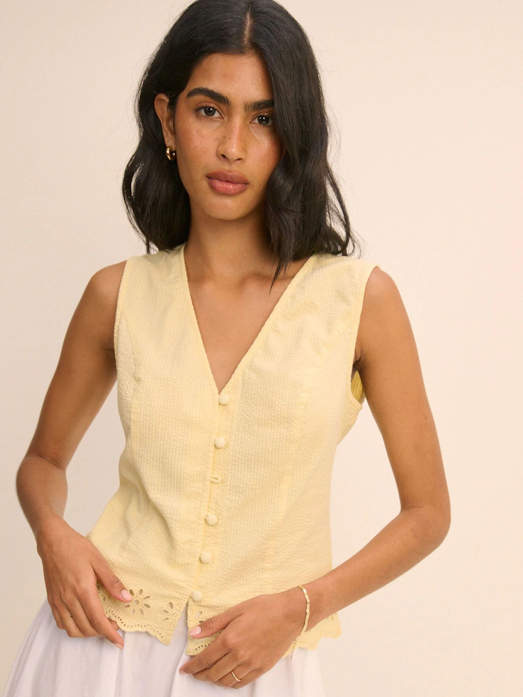 Nobodys Child Yellow Lindy Waistcoat Top | Next US