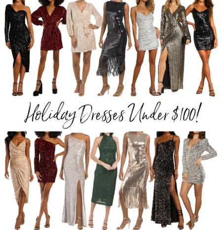 Sparkly sequined dresses for the holidays under $100! 
.
Christmas gala Christmas party holiday party dress winter wedding guest dress New Year’s Eve party sequin dress winter outfit holiday outfit 

#LTKwedding #LTKunder100 #LTKHoliday