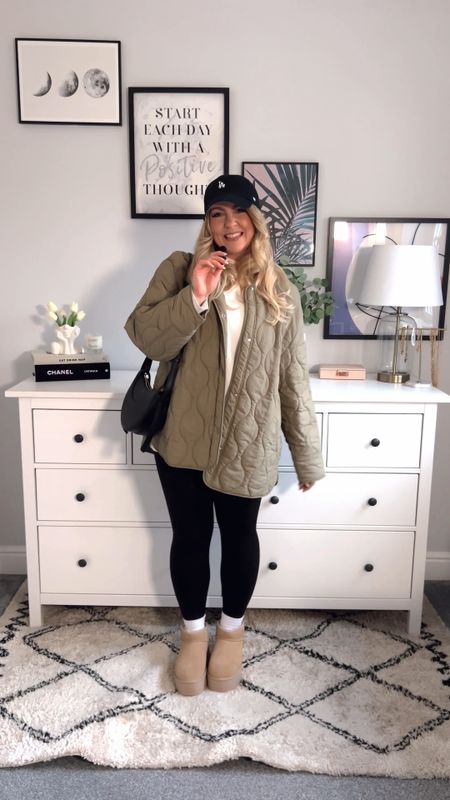 Let’s get dressed 

Quilted jacket, Ugg ultra minis, leggings outfit, casual outfit 

#LTKeurope #LTKstyletip #LTKmidsize