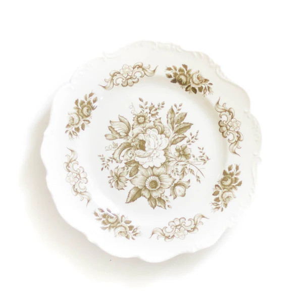 Garden Rose Melamine Plate, Hazel | The Avenue